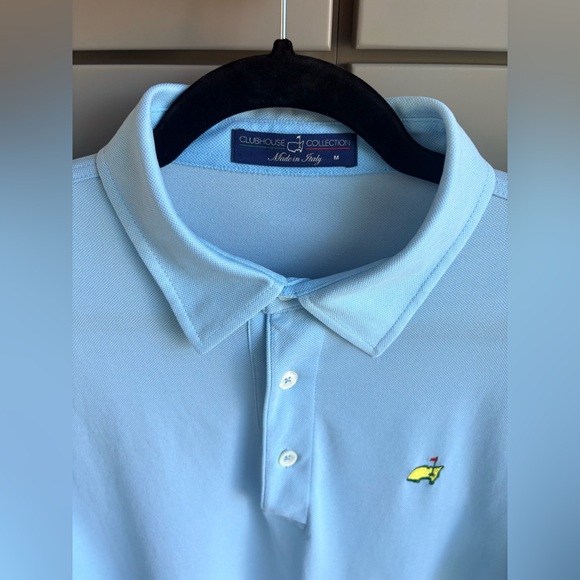 Brand New | Masters Clubhouse Collection Polo Made in Italy Sky Blue Augusta | M - Picture 10 of 16